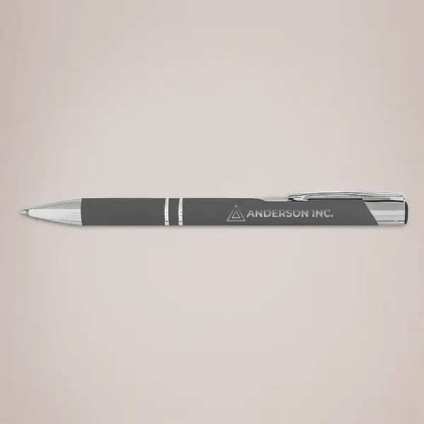 Engraved Paragon Pens - Example - Taupe Grey Soft Touch