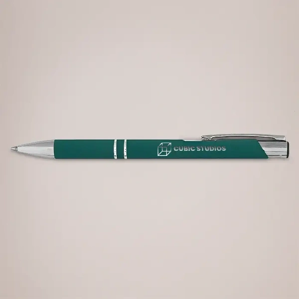 Engraved Paragon Pens - Example - Green Soft Touch